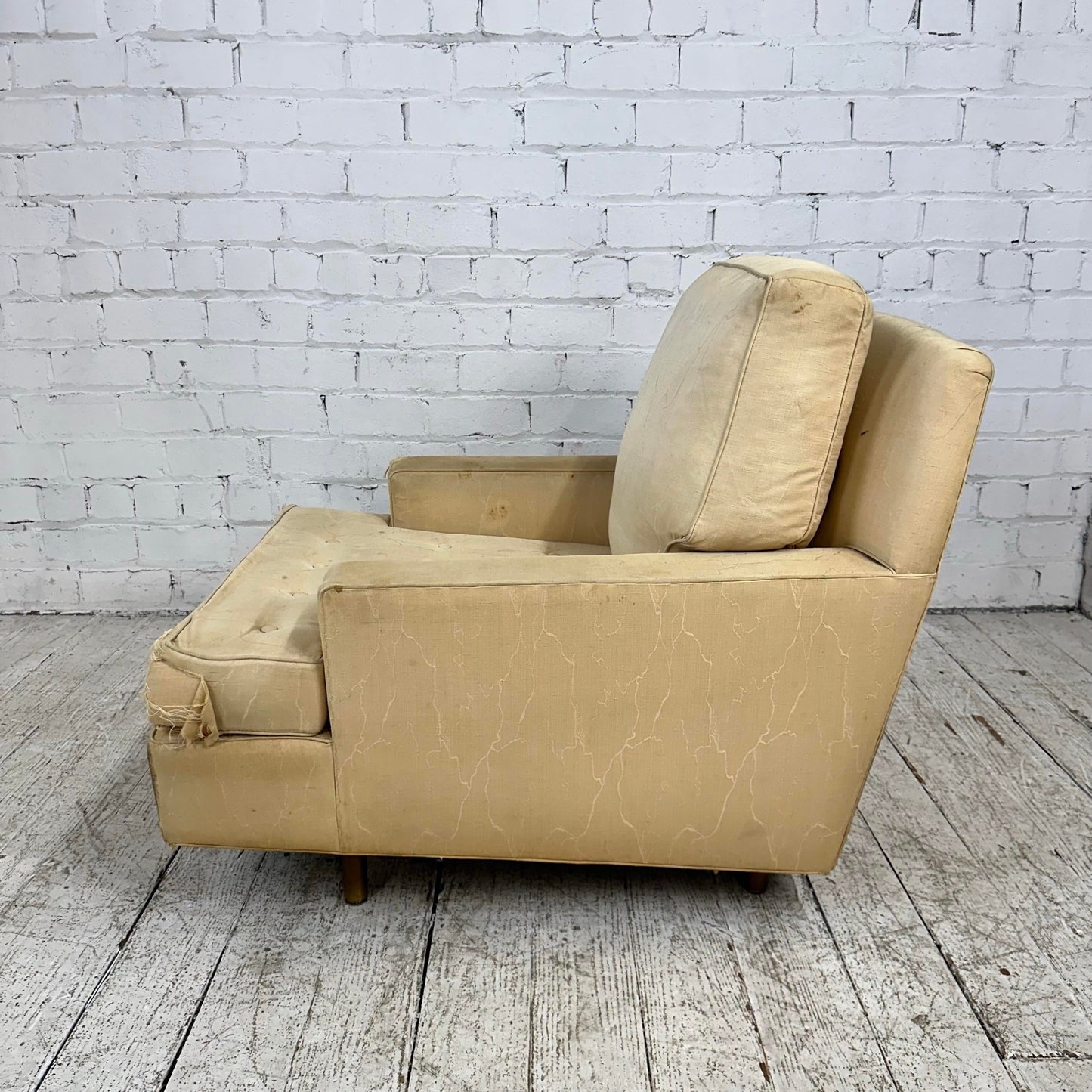 Edward Wormley for Dunbar Brass Leg Lounge Chair