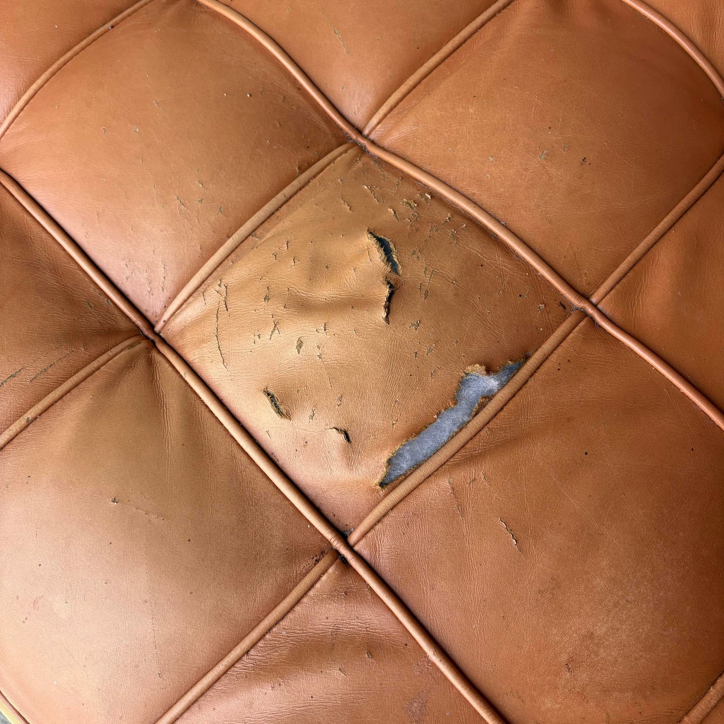 Josef Hoffman "Kubus" Sofa for Wittman Mid-Century Modern Tufted Leather