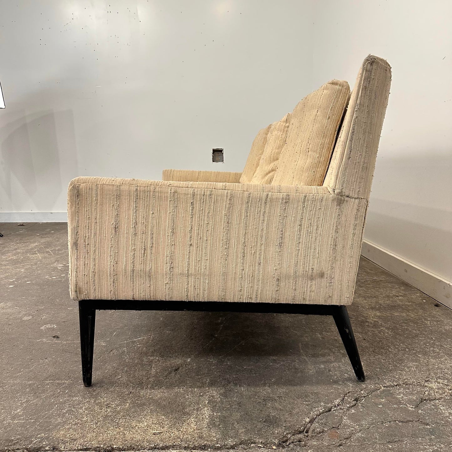 Paul McCobb 1950s Mid-Century Modern Wingback Sofa