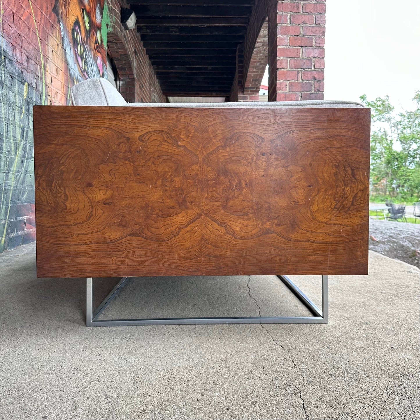 Milo Baughman for Thayer Coggin Burlwood Case Sofa Mid-Century Modern