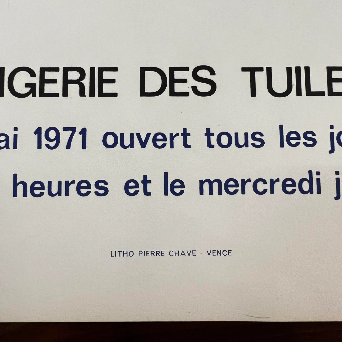 1971 Lithograph Max Ernst “Orangerie Des Tuileries” Exhibit Poster