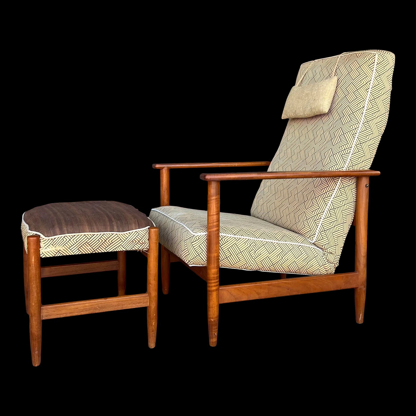 Danish Recliner With Ottoman