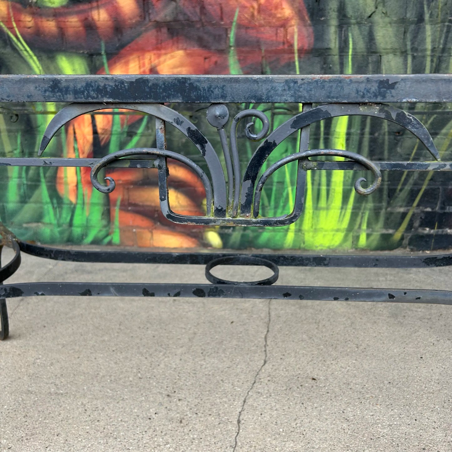 Mid 20th Century Salterini Outdoor Patio Iron and Glass Dining Table, Attributed