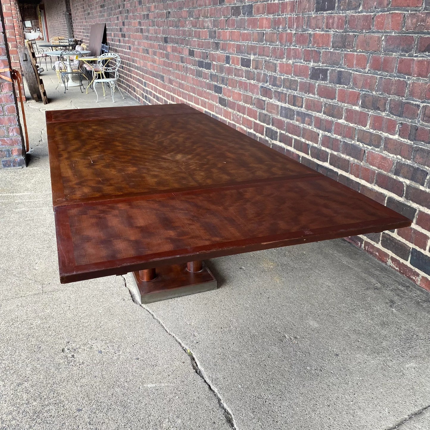 Roger Bal Art Deco Dinning Table Refectory Leaves