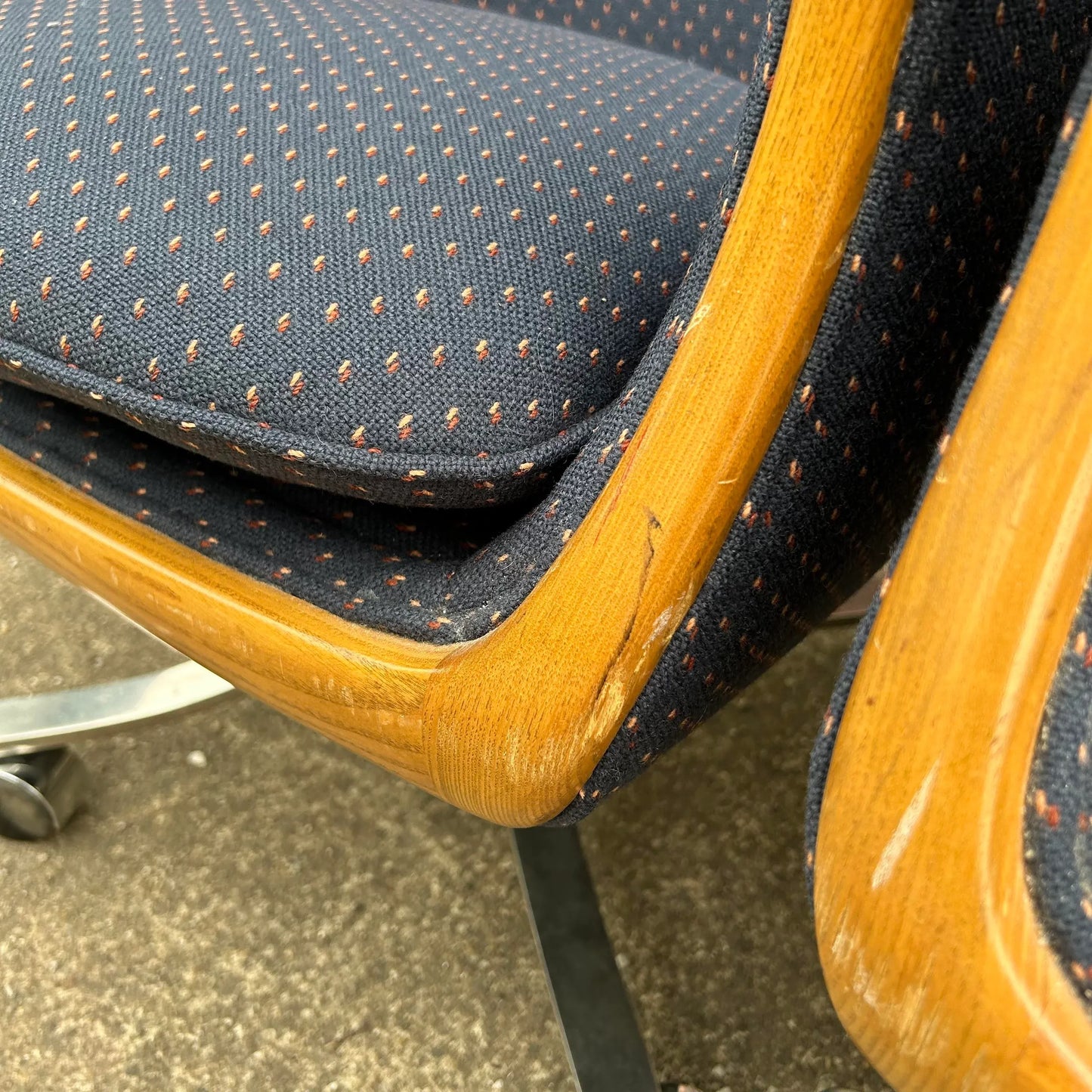 1970s Ward Bennett Office Chairs- Set of 5