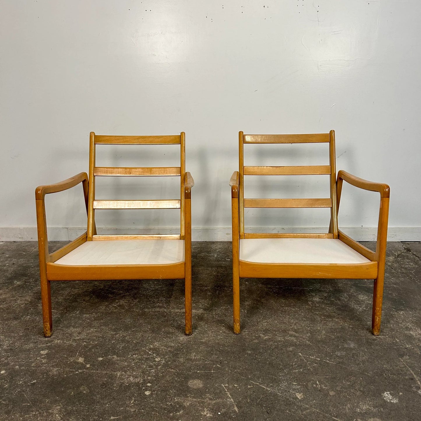 Pair of Danish Modern Lounge Chairs by Ole Wanscher for John Stuart