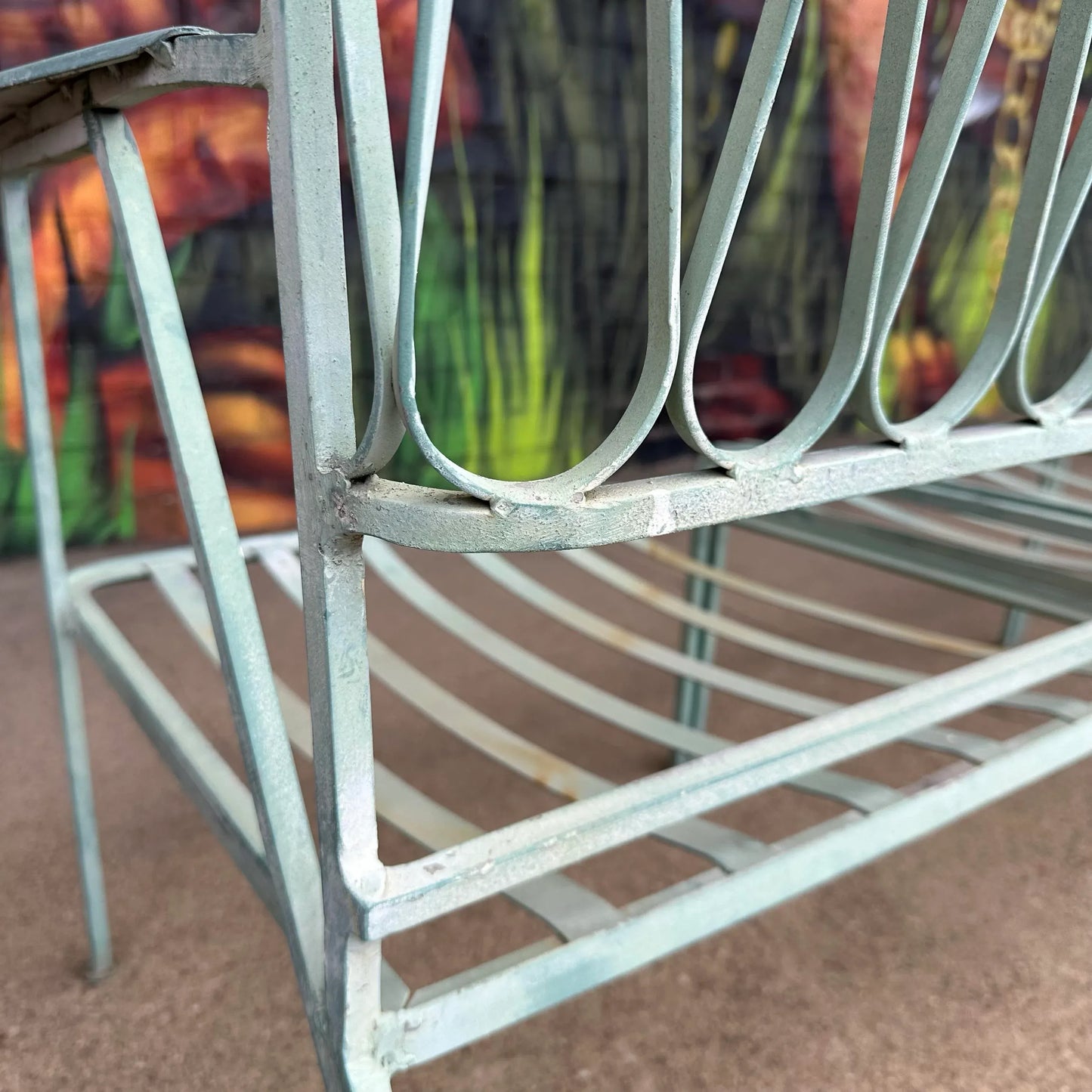 Mid 20th Century Maurizio Tempestini Iron “Ribbon” Outdoor Patio 3-Piece Sofa for John Salterini, Attributed