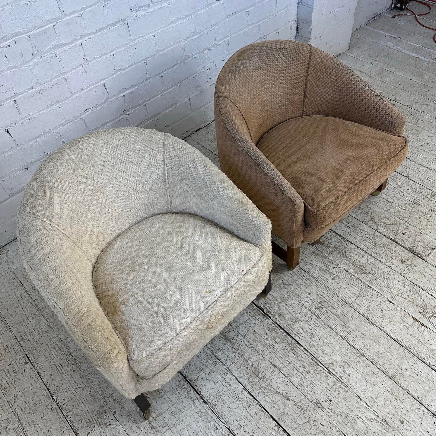 Pair of Barrel Back Harvey Probber Style Chairs