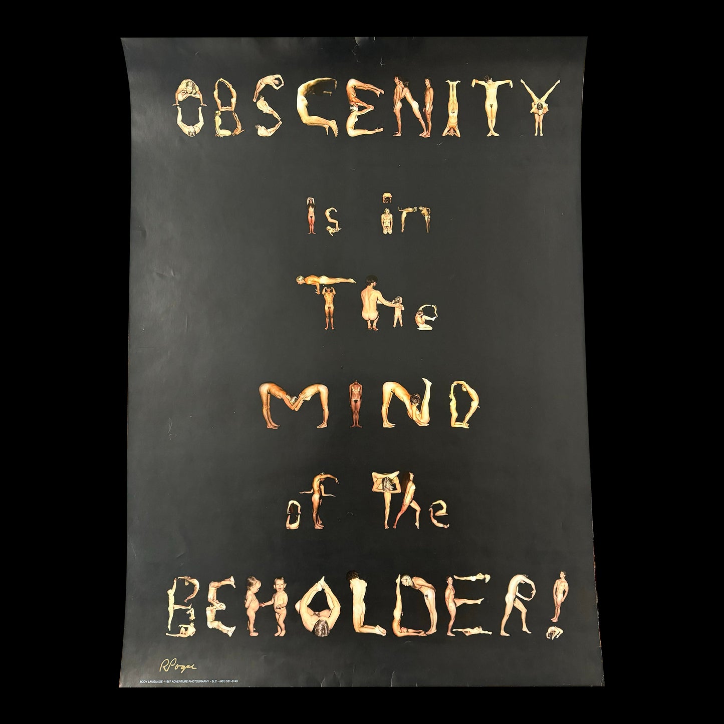 Obscenity Is in the Mind of the Beholder! Signed Poster
