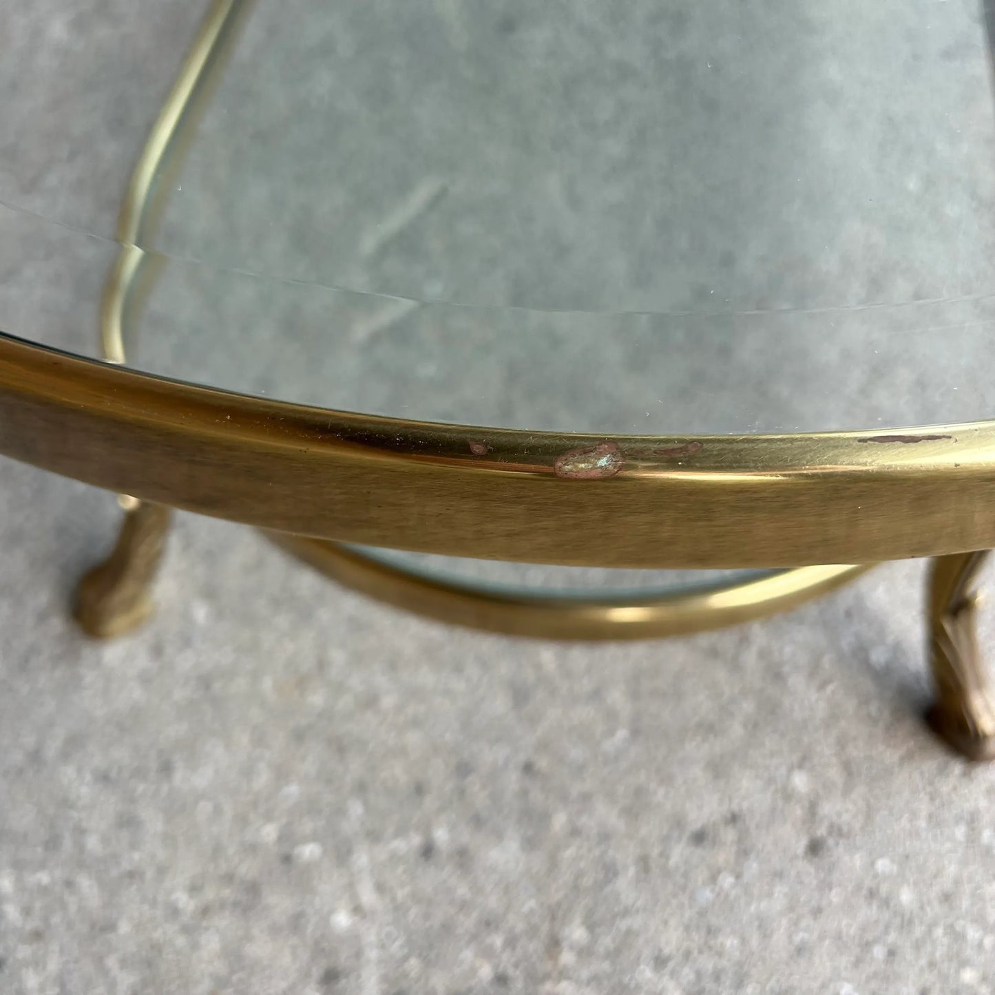 Maison Jansen Brass and Glass Coffee Table