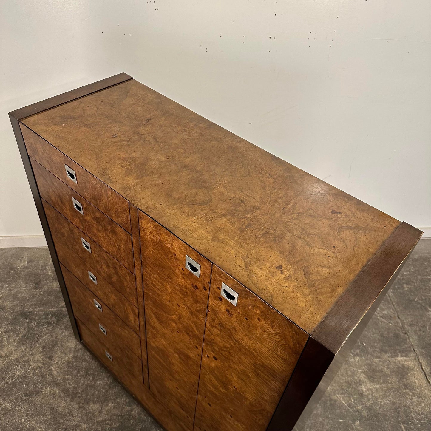 Century Furniture Burlwood Armoire Highboy Dresser Chest