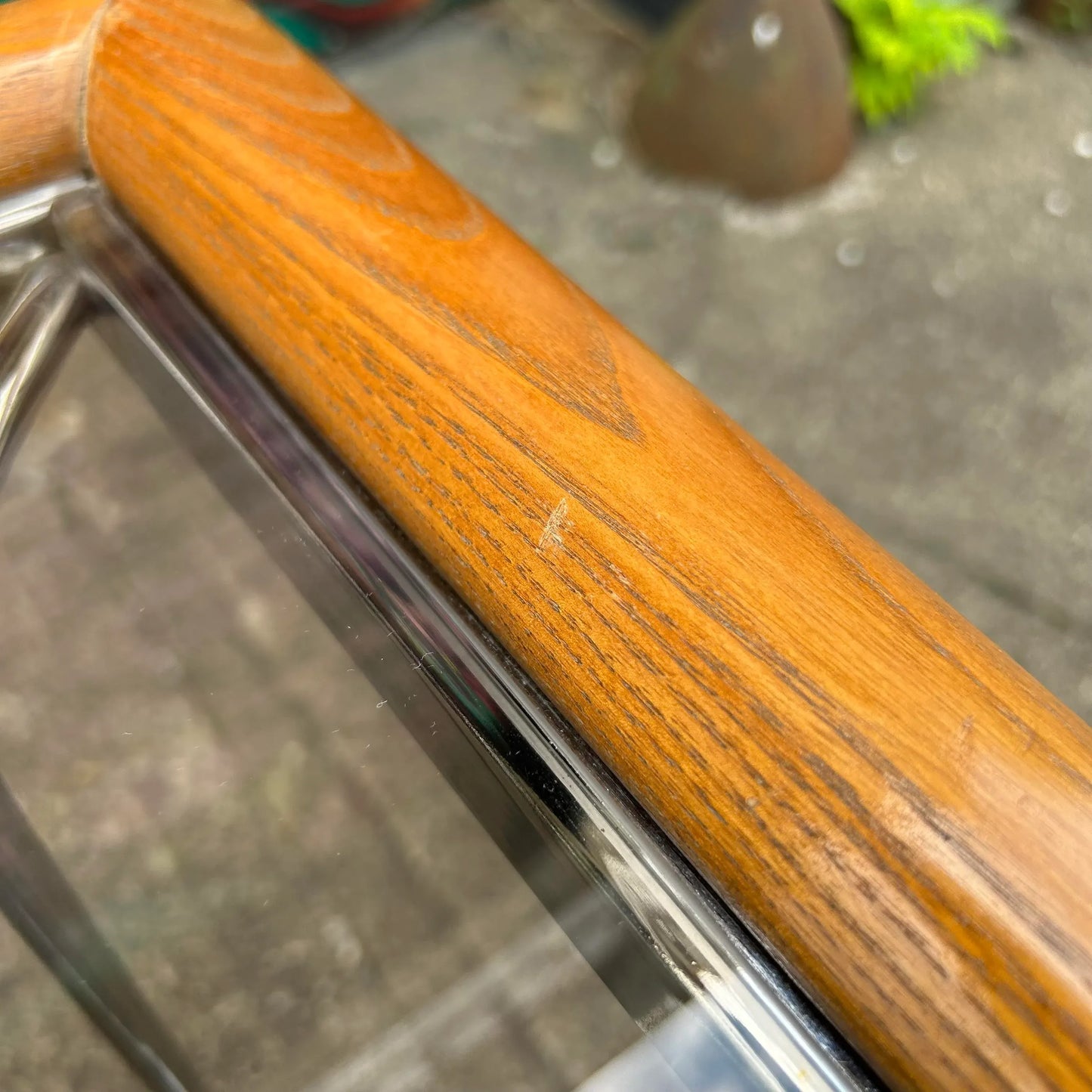 Milo Baughman Style Smoked Glass Console Table