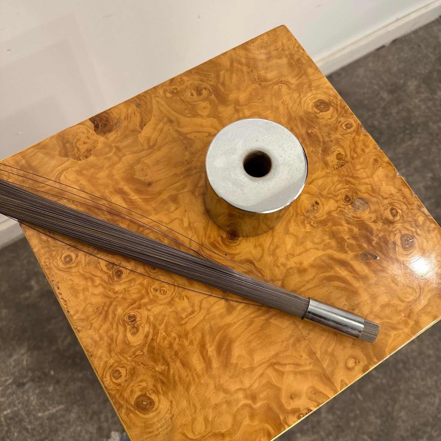 Mid Century Modern Harry Bertoia Style Spray Sculpture Chrome