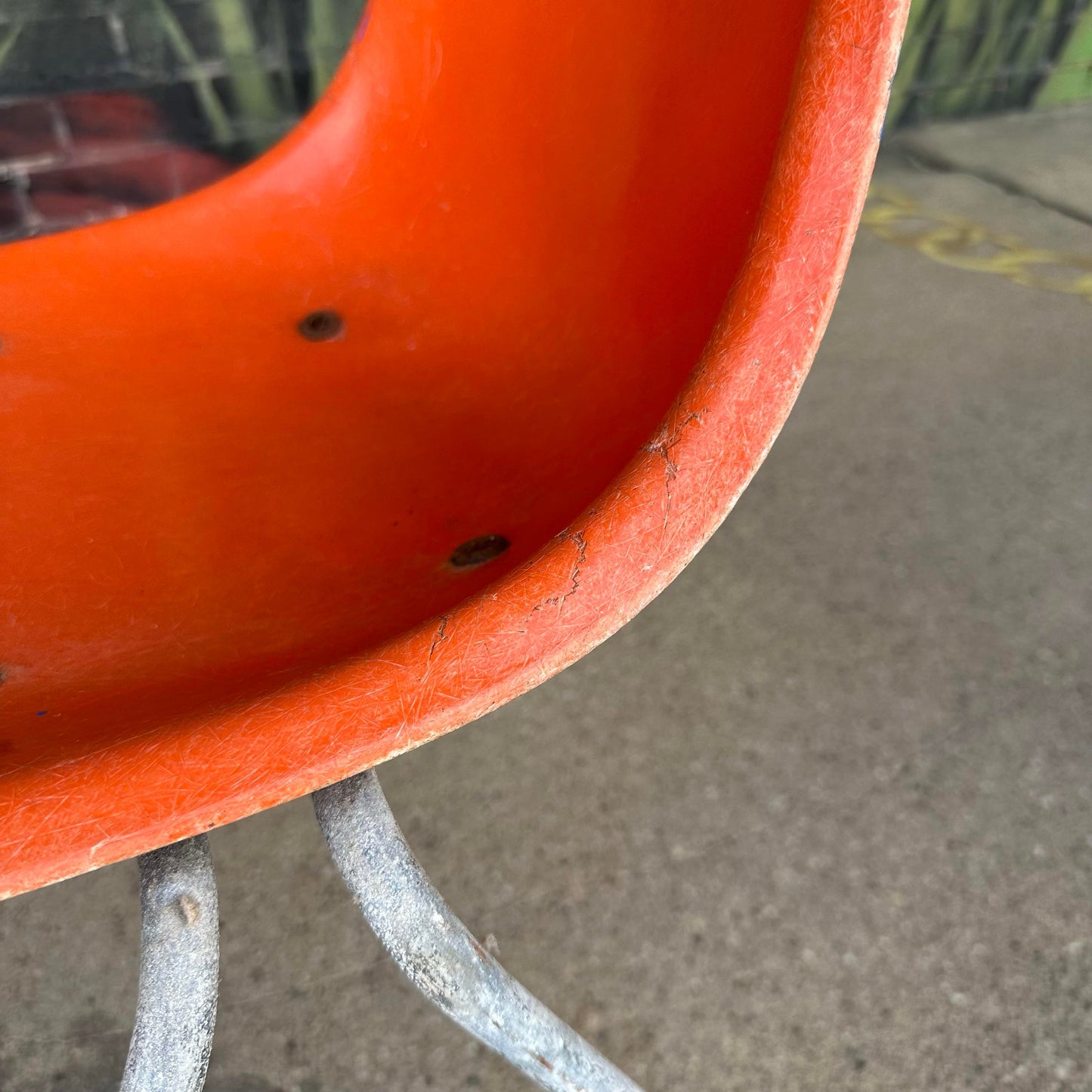 Orange Eames Shell Chairs for Herman Miller