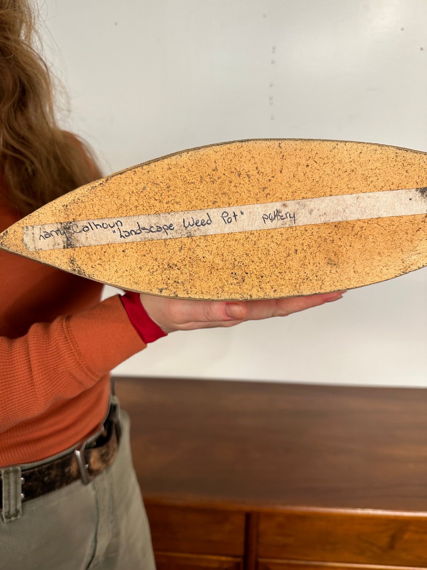 Tall Sculptural Vase by Larry Calhoun “Landscape Weed Pot”