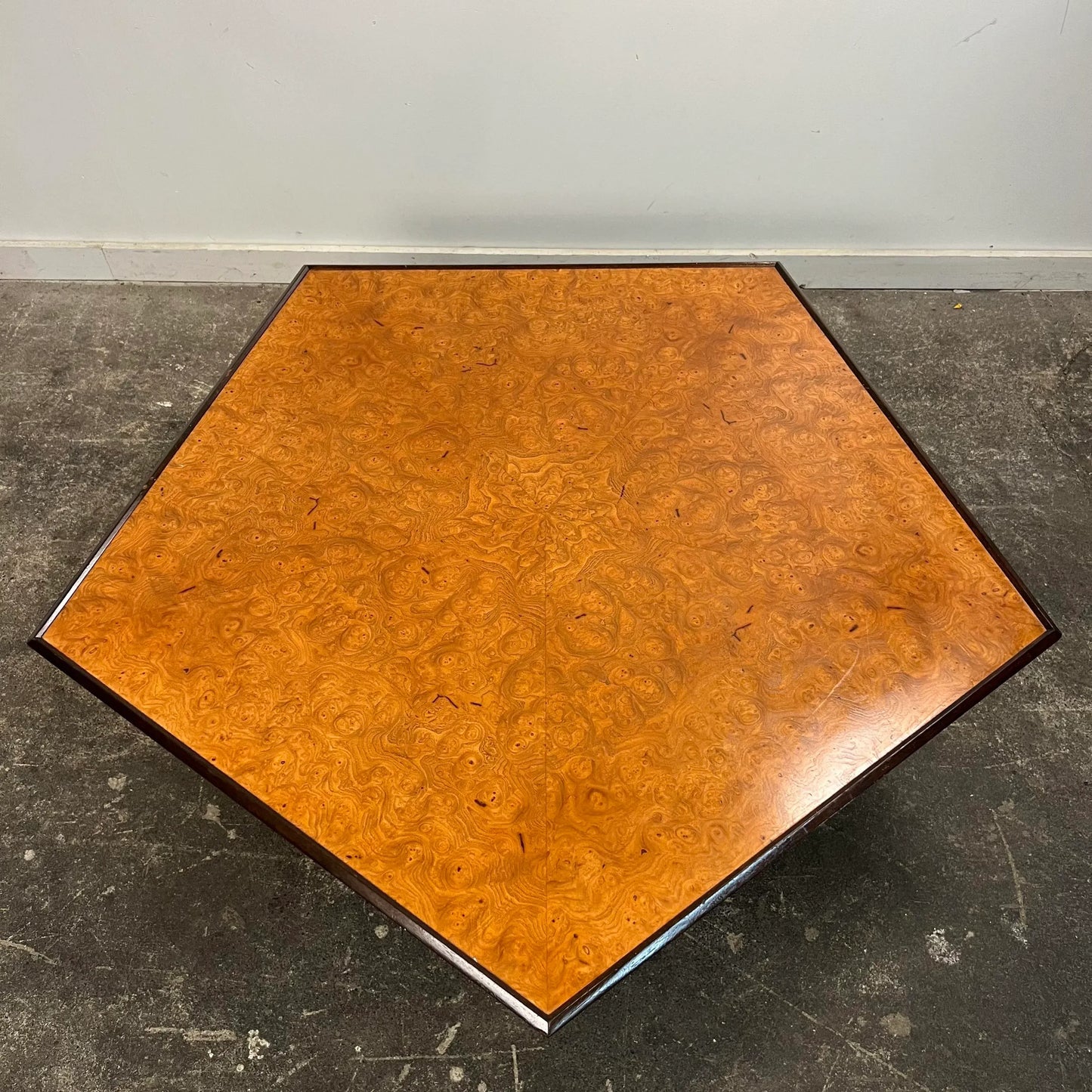 Edward Wormley for Dunbar Burlwood Pentagonal Coffee Table