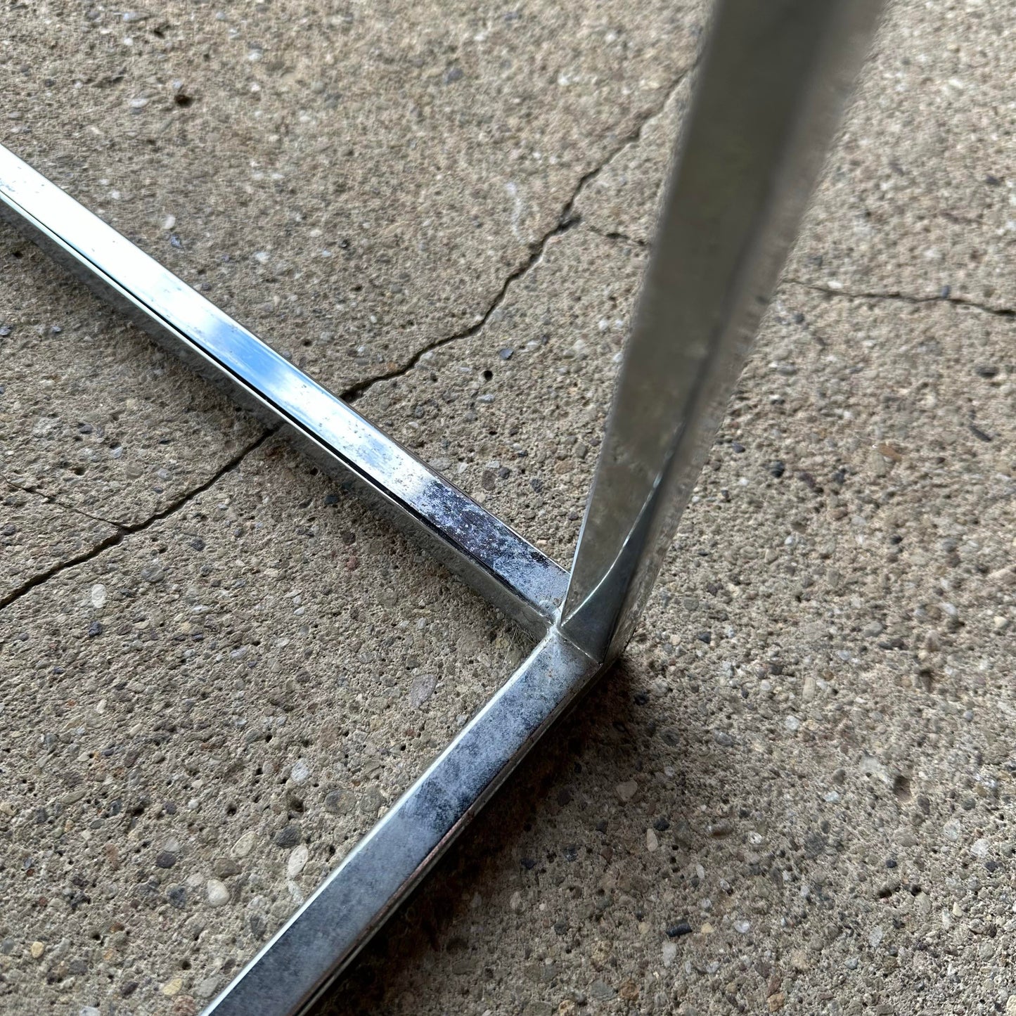 Mid Century Modern Milo Baughman Chrome Base Loveseat