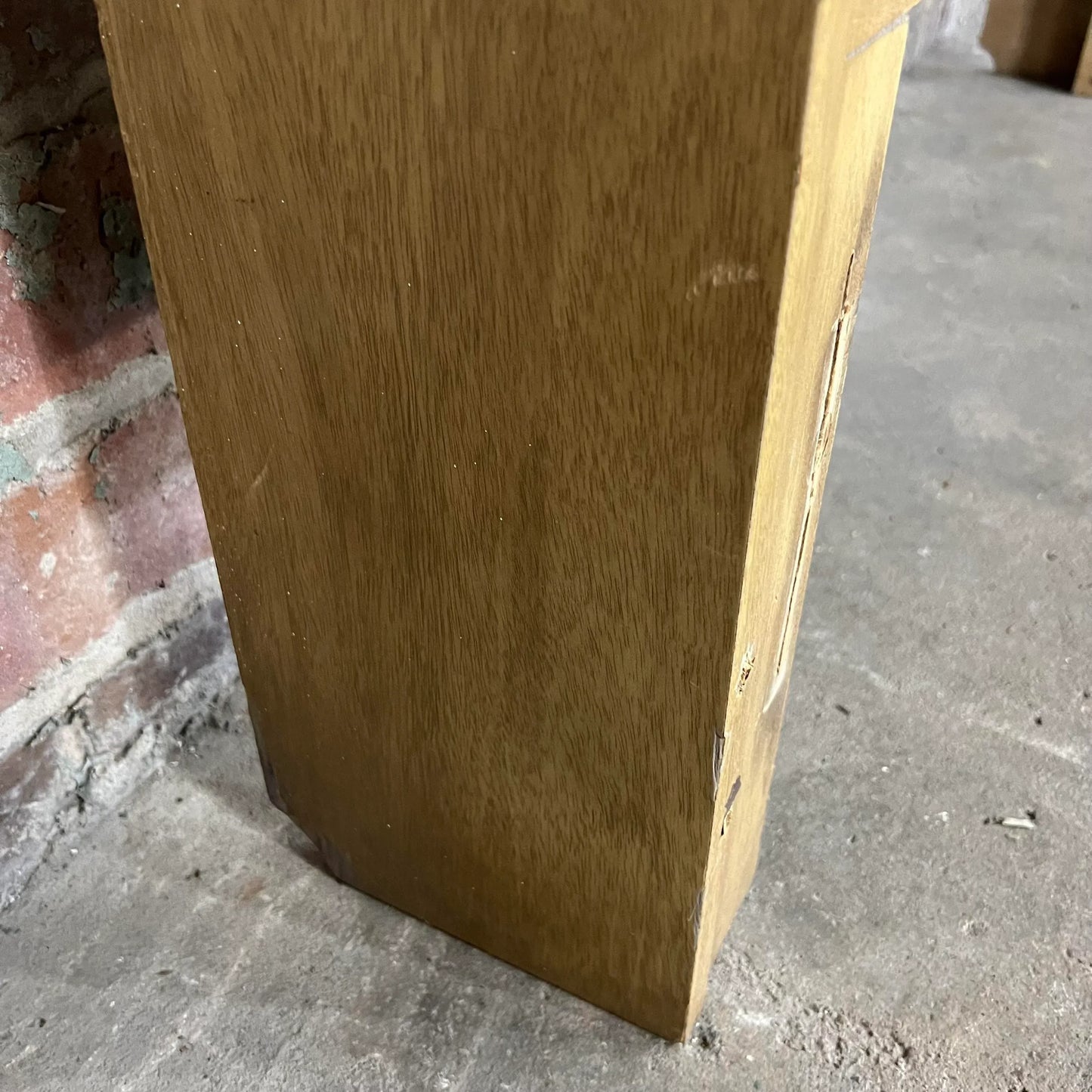 American of Martinsville Headboard With Storage Light Wood Midcentury Brass