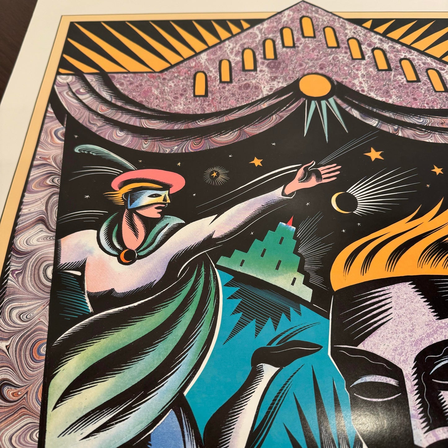 Cleveland Playhouse Theatre 1990-1991 Season Poster Art Deco 90’s