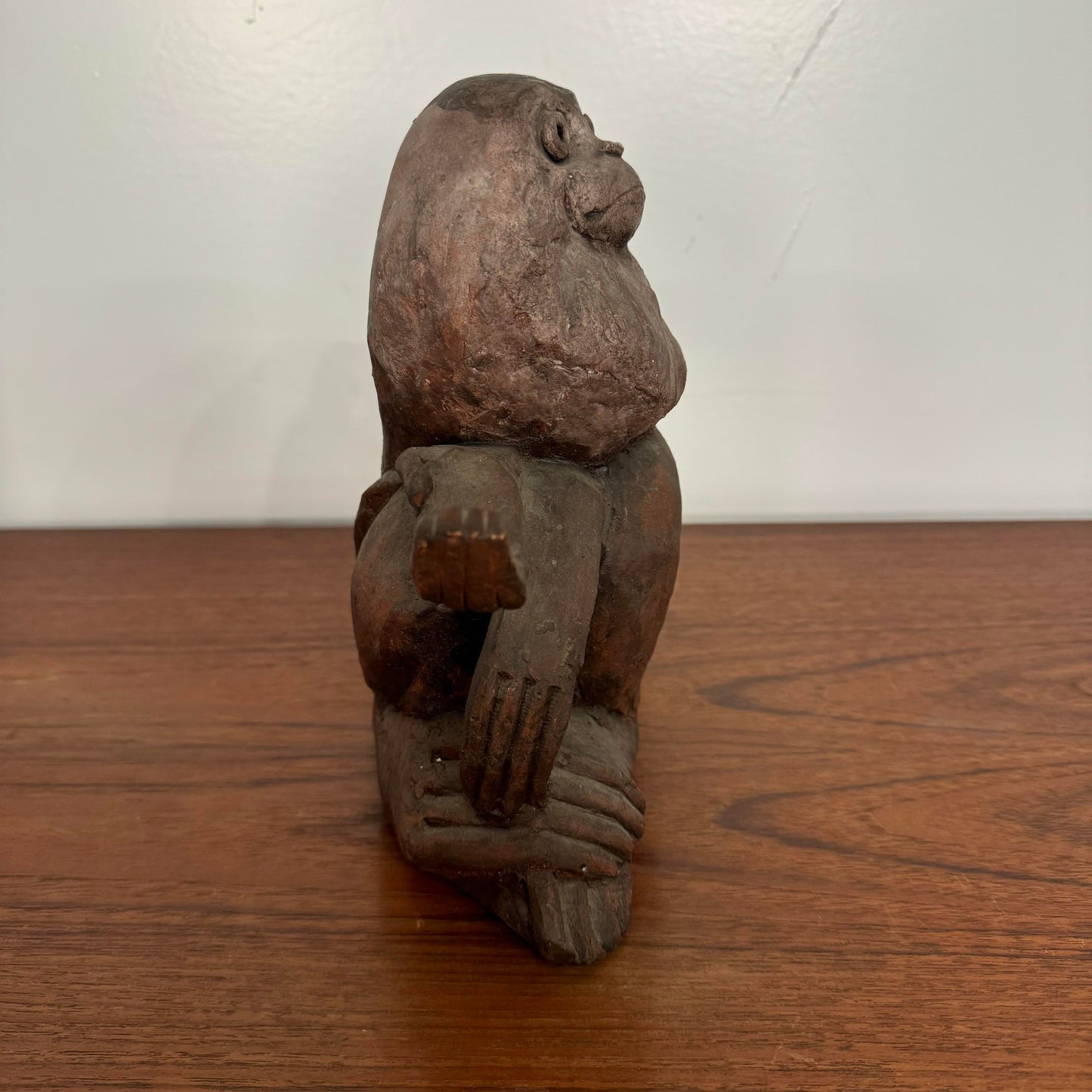 Dane Burr Monkey With Pearl Ceramic Sculpture