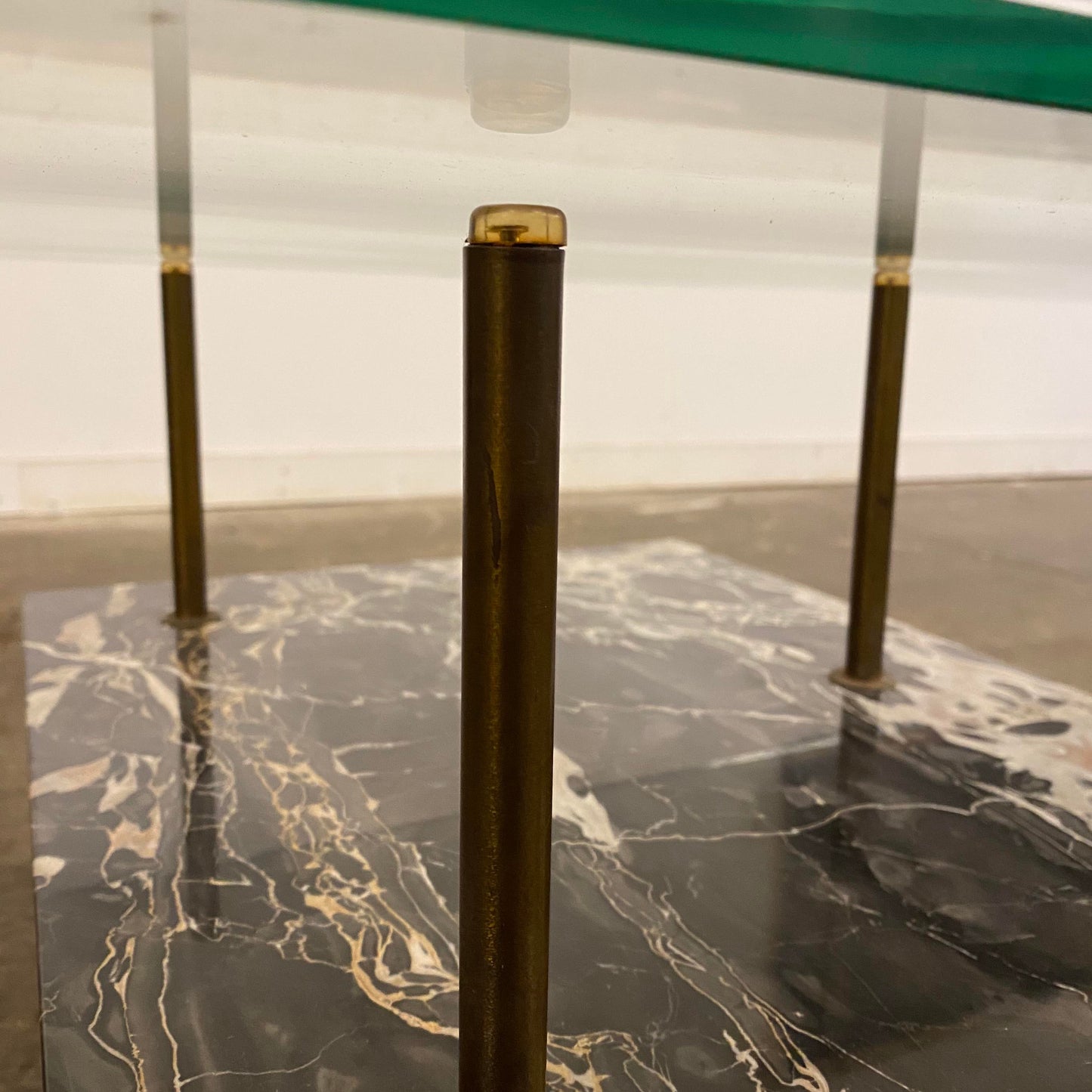1960s Mid-Century Modern Black Marble Coffee Table