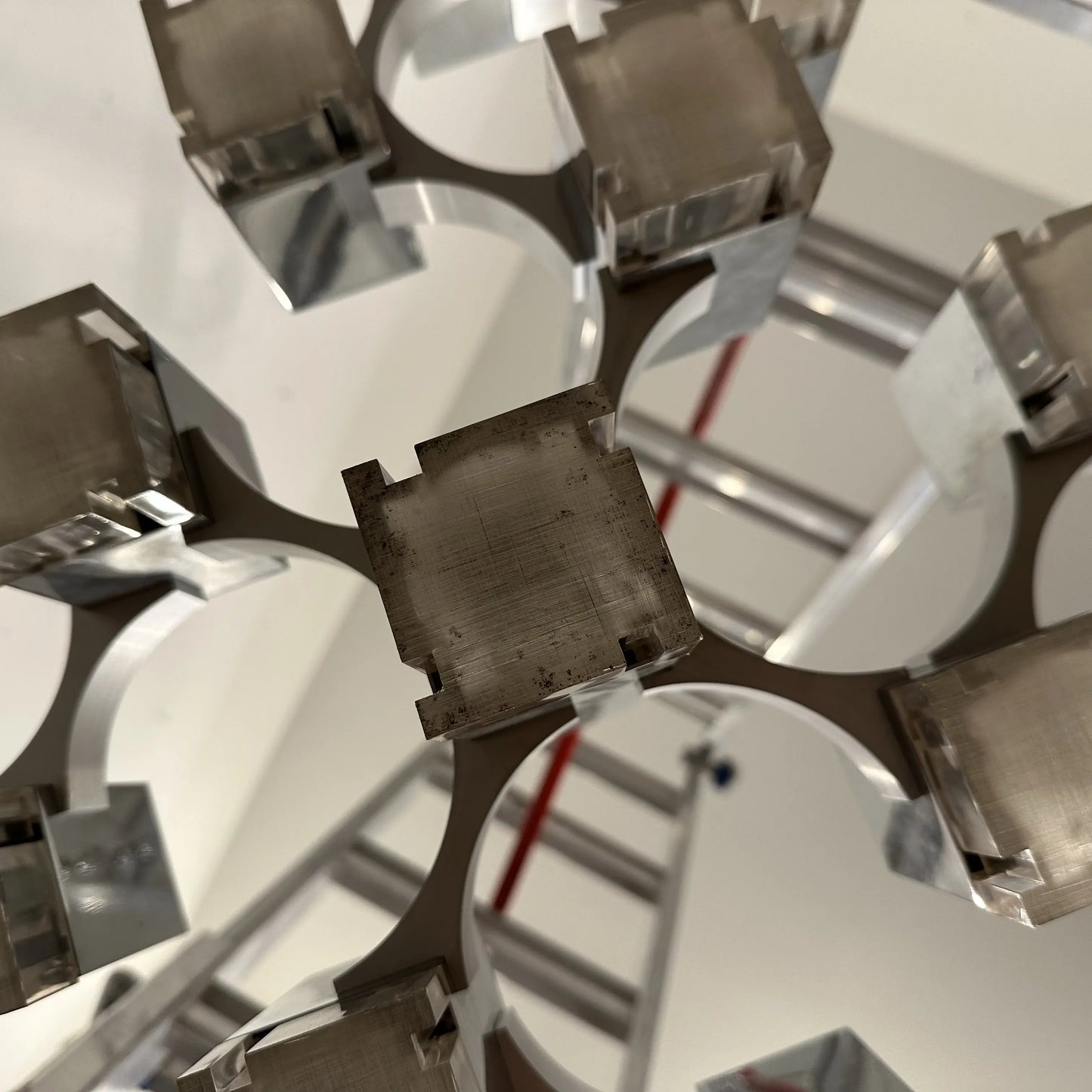 Mid Century Modern Gaetano Sciolari Cubic Chandelier “Ice Cube”