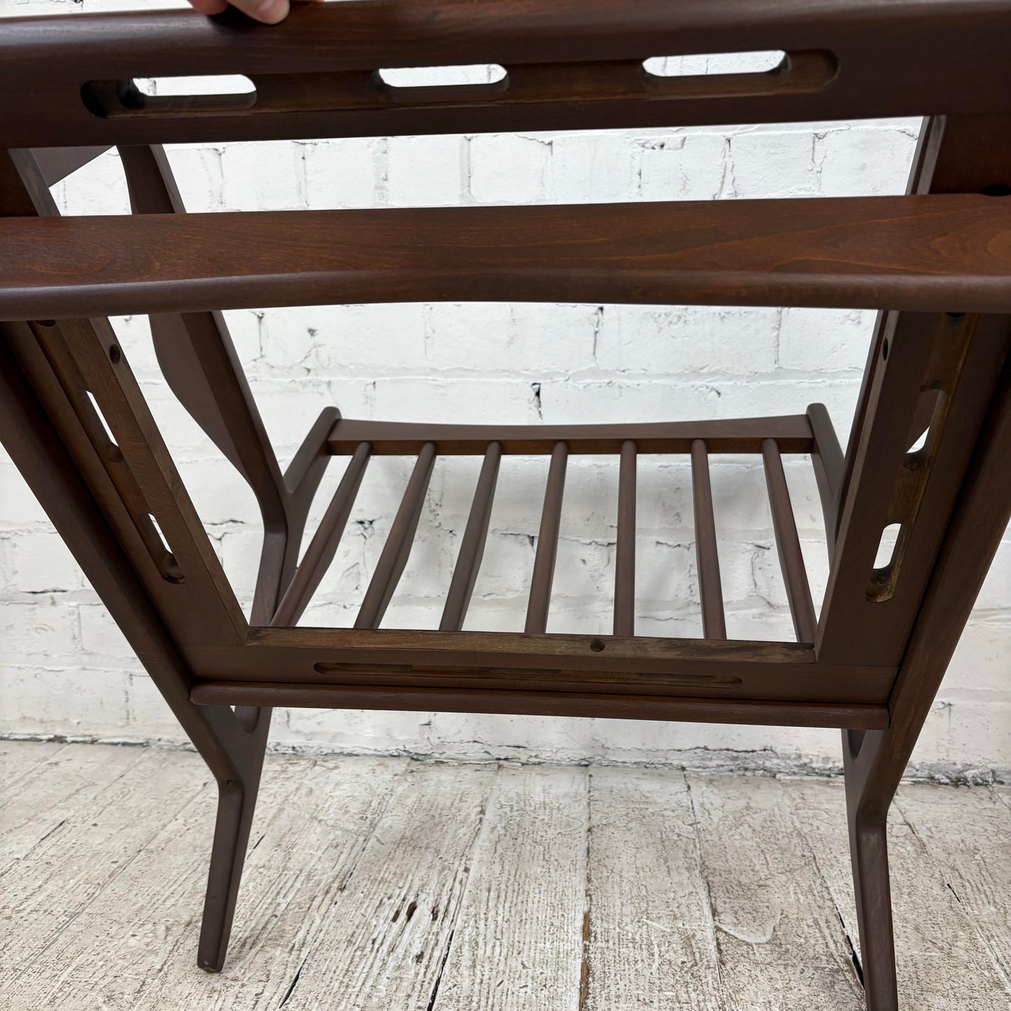 Pair of Mid Century Danish Modern Ib Kofod Larsen for Selig Walnut Lounge Chairs