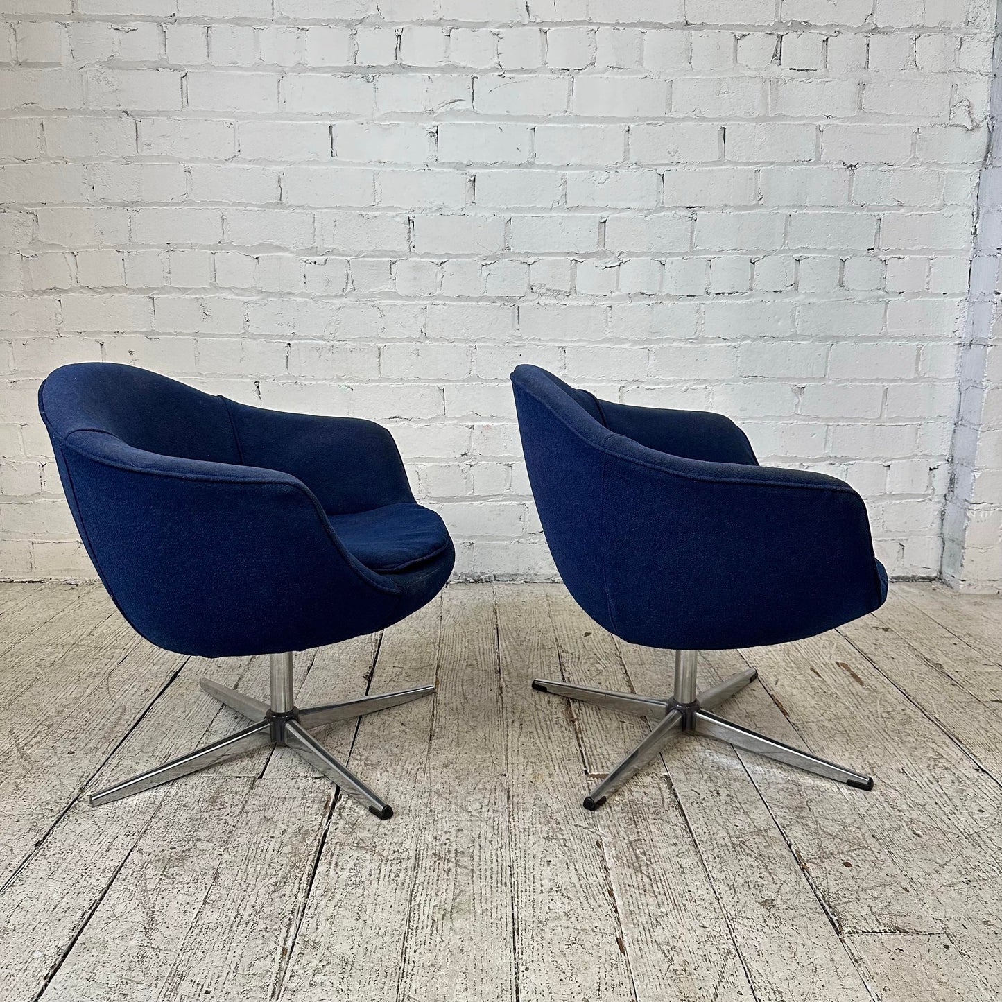 Pair of Swivel Small Overman Chairs