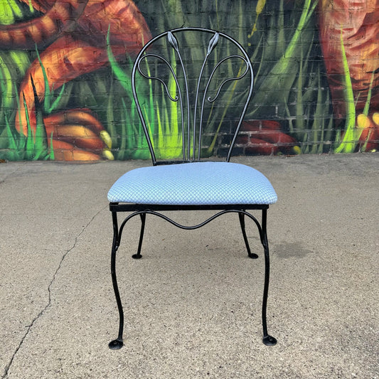 Mid 20th Century Salterini Outdoor Dining Chair Flower Stem Design, Attributed