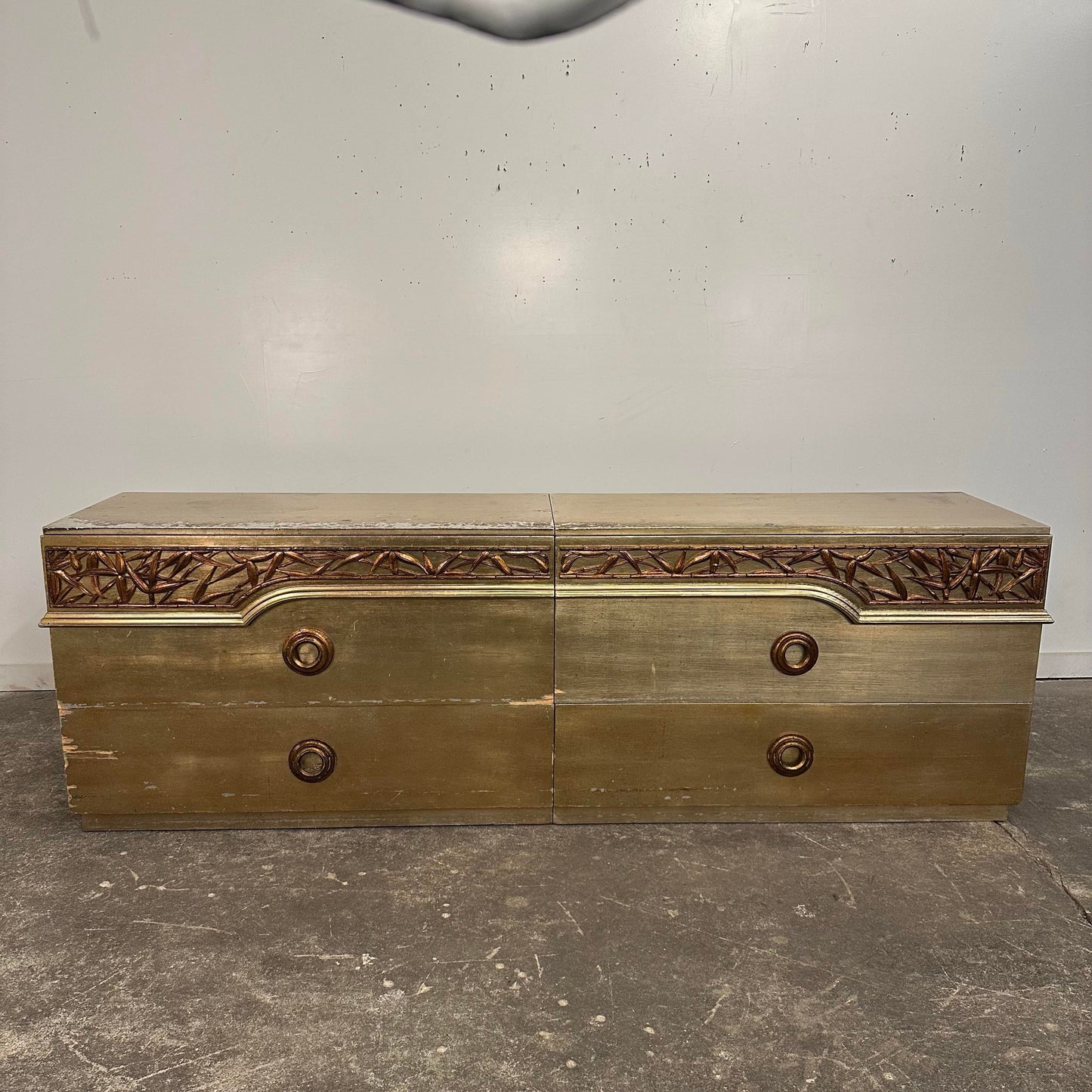 James Mont 2 Piece Bamboo Dresser