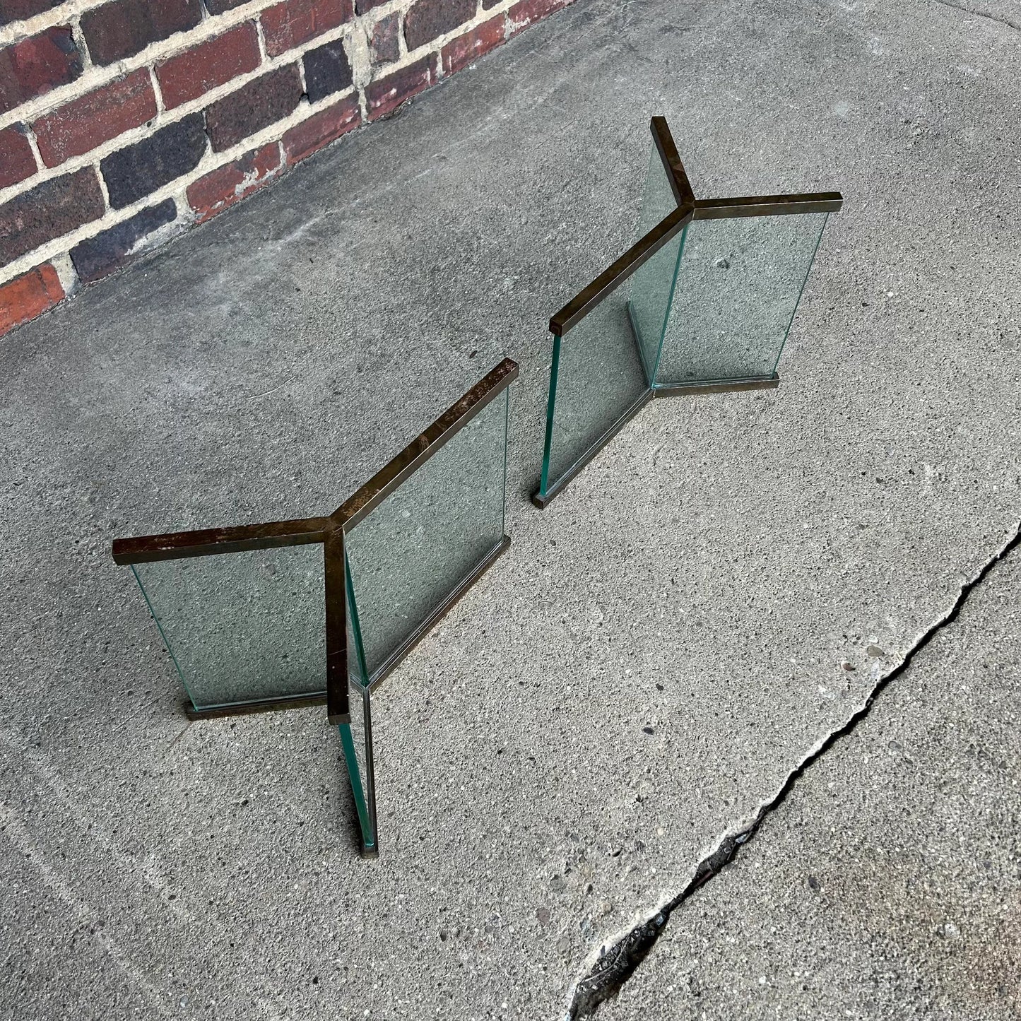 Pace Brass and Glass Coffee Table