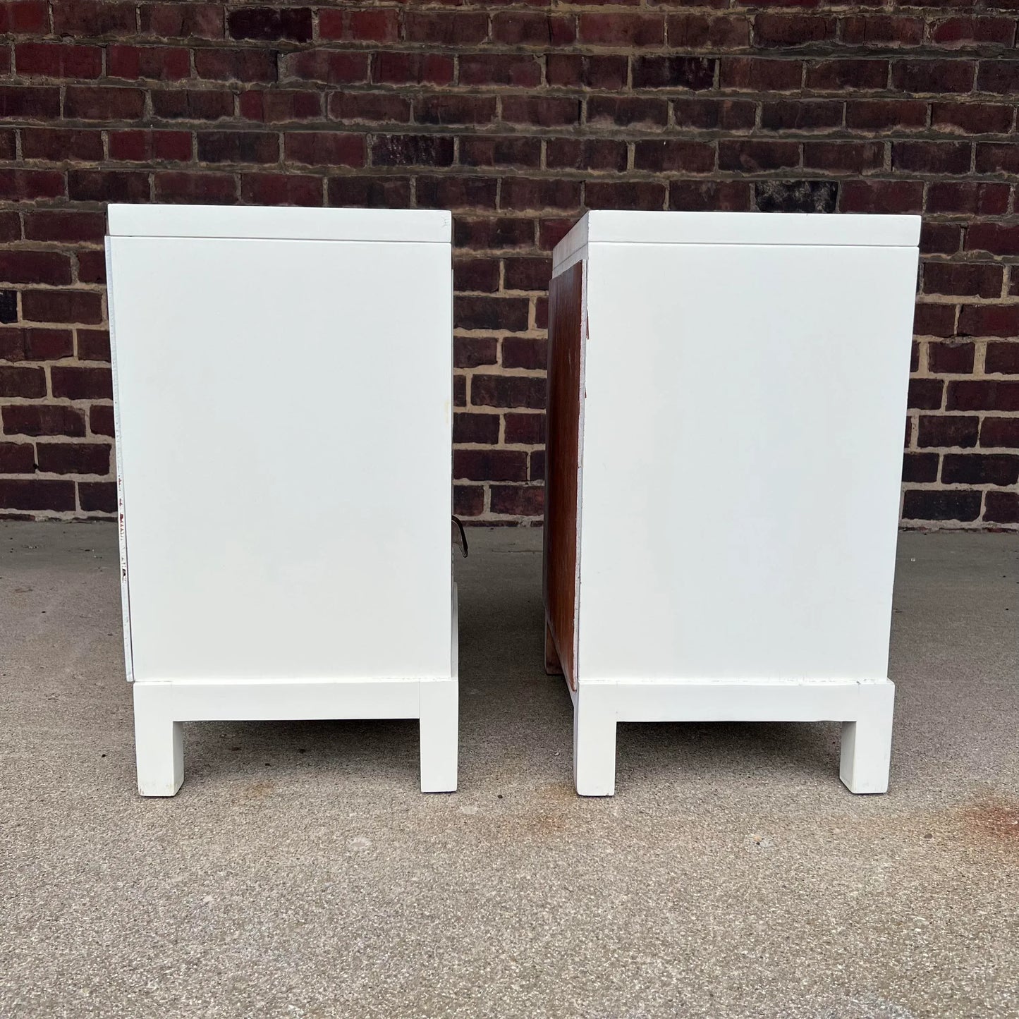 Pair of Widdicomb Night Stands Brass Pulls Gibbings?