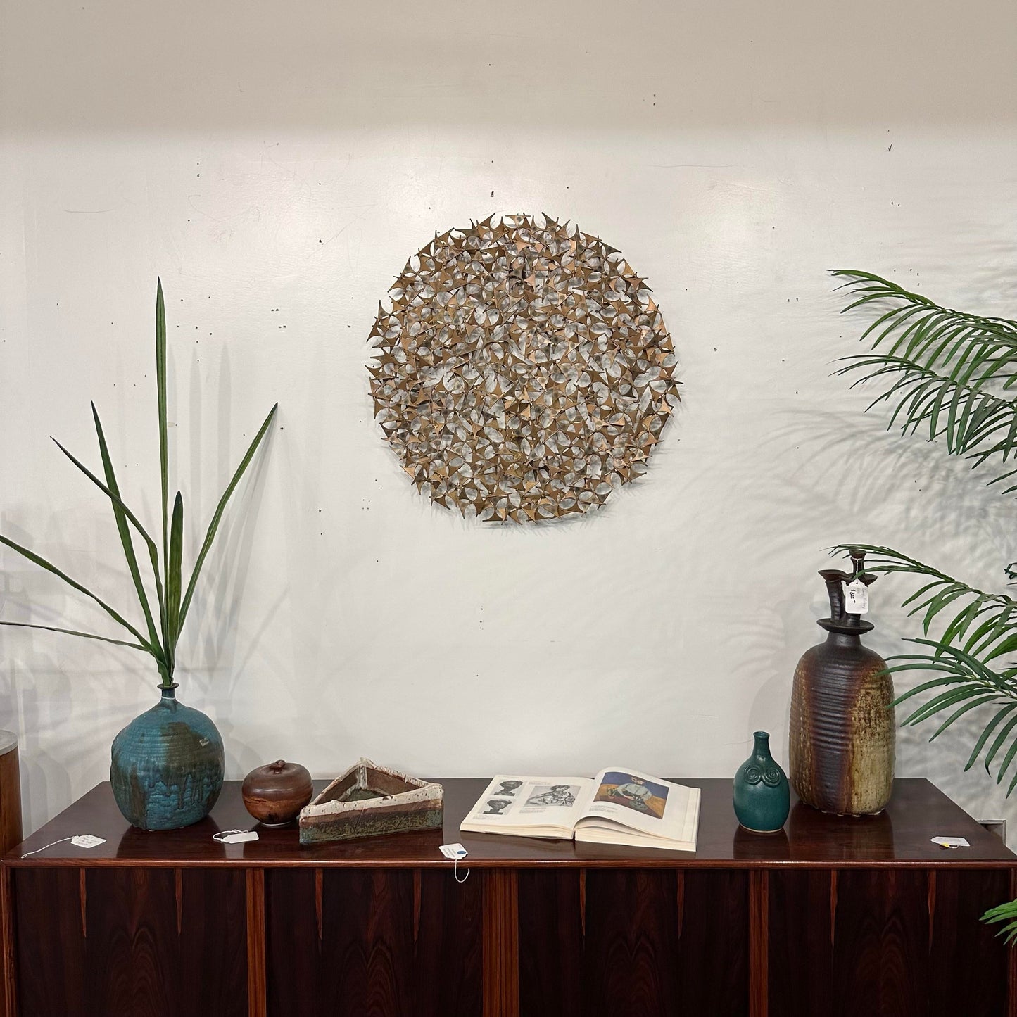 Marc Weinstein Brutalist Mid-Century Modern Abstract Wall Sculpture Marc Creates Sun