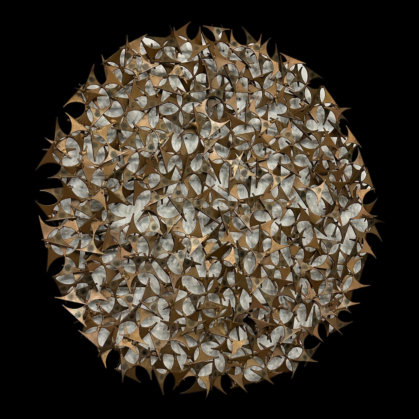 Marc Weinstein Brutalist Mid-Century Modern Abstract Wall Sculpture Marc Creates Sun