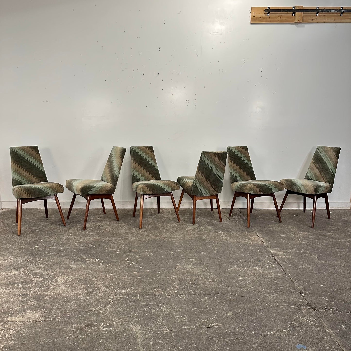 Set of 6 Reupholstered Adrian Pearsall Dining Chairs
