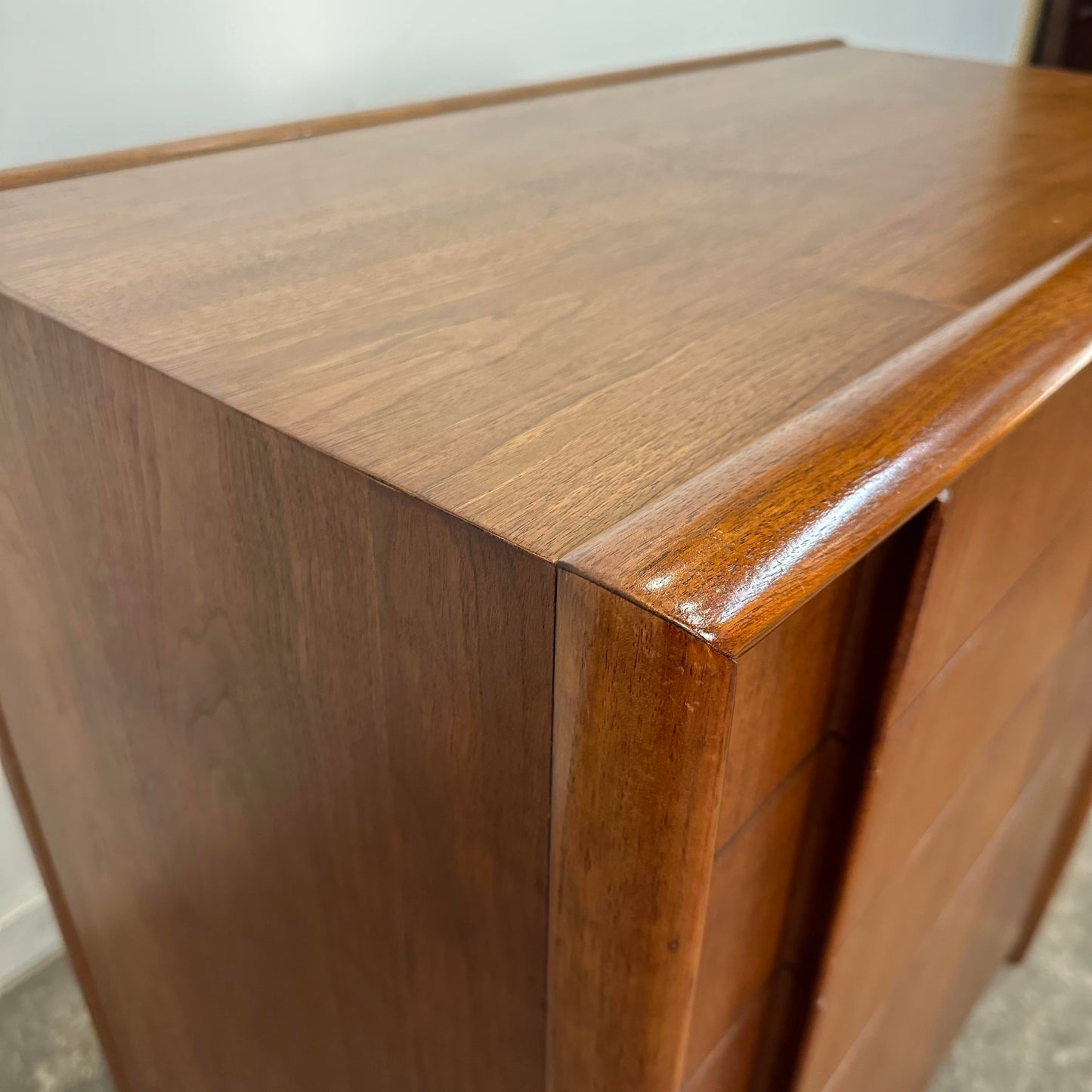 Tall Walnut Dresser by Barney Flagg for Drexel Parrallel