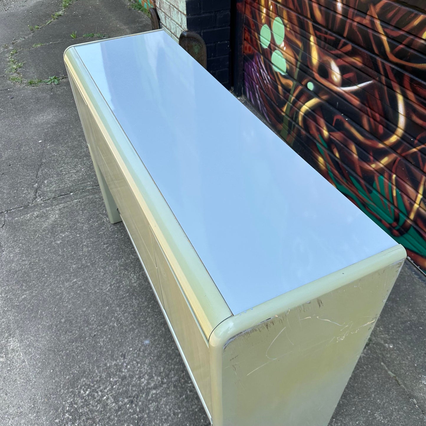 Lane Postmodern 1980s Console Table Sideboard