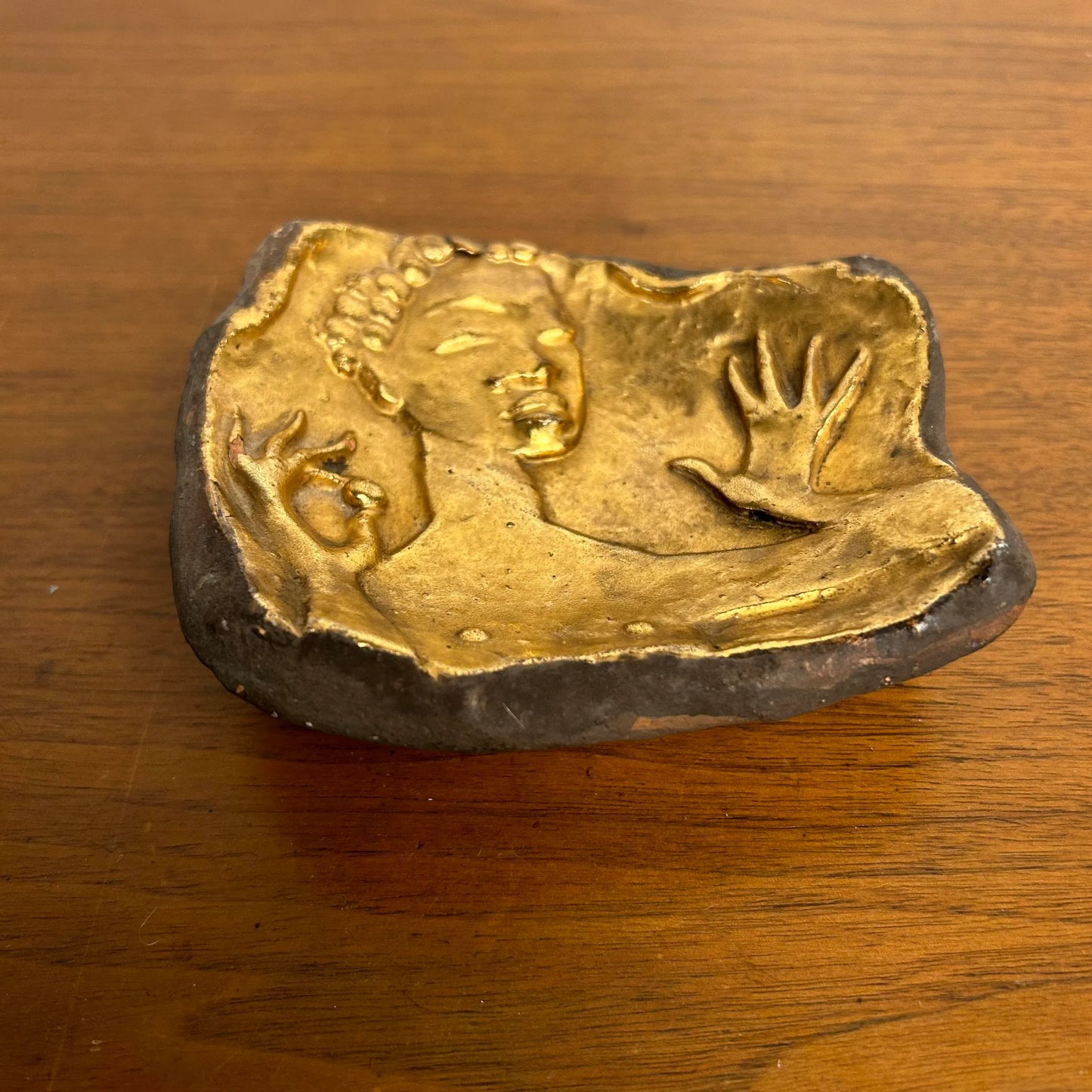 Dane Burr Ceramic Gold Dish Figurative