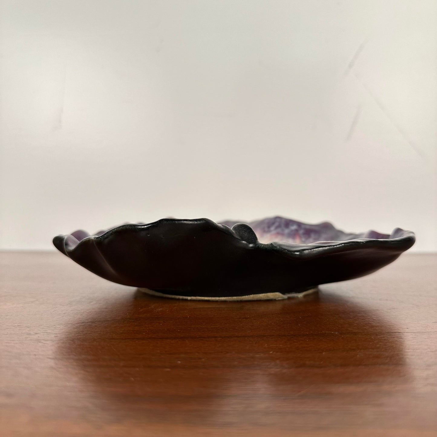 Leaf Shaped Dish in Glazed Stonewar by Pol Chambost, France, 1940s
