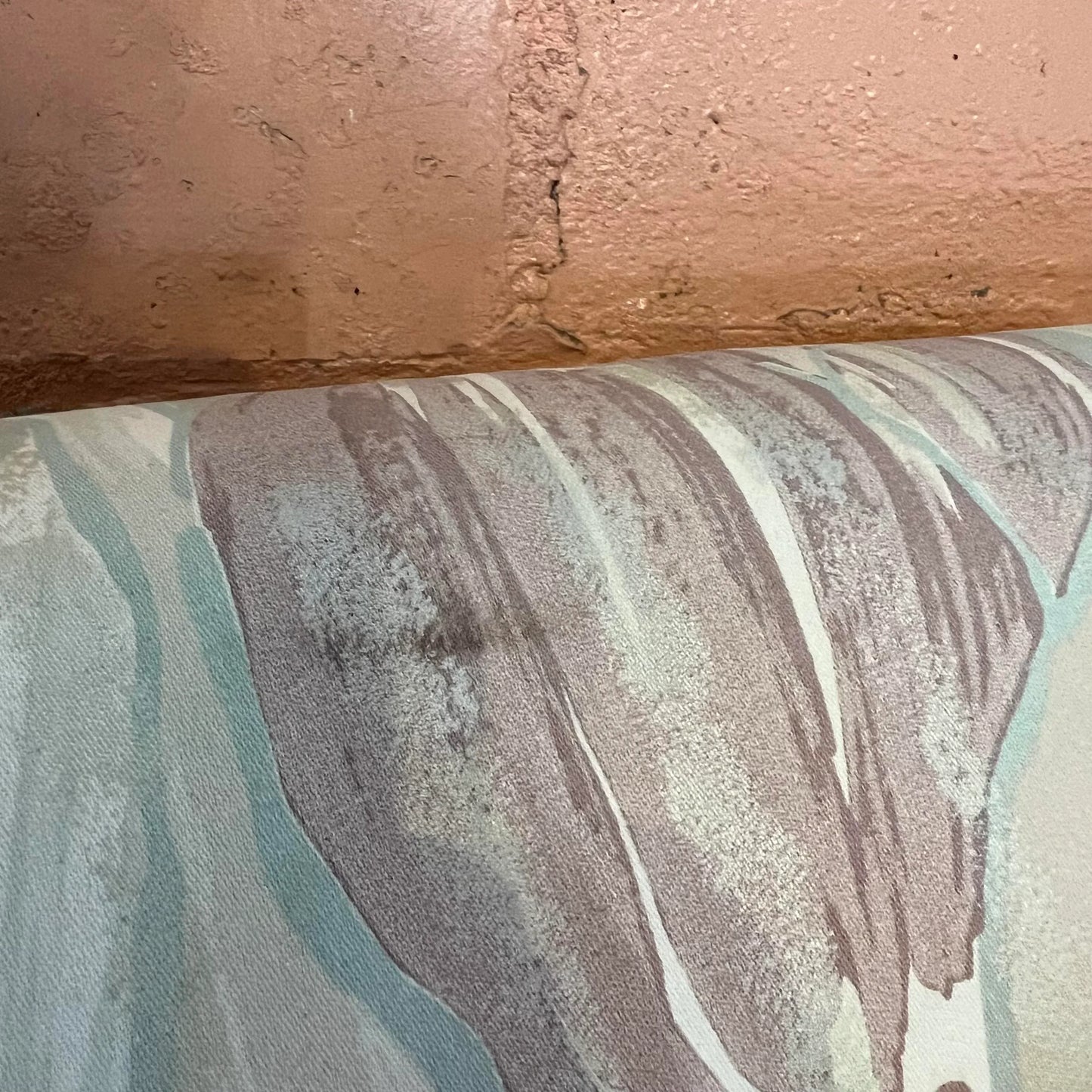 Curved Sectional 80s Sofa With Brass Base Detailing