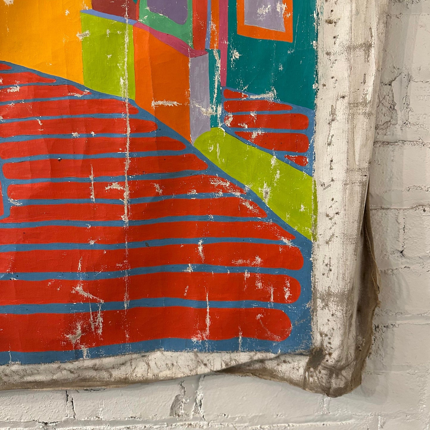 Clayton Pond "Rent Controlled Apartment" American Artist Large Colorful Original Painting