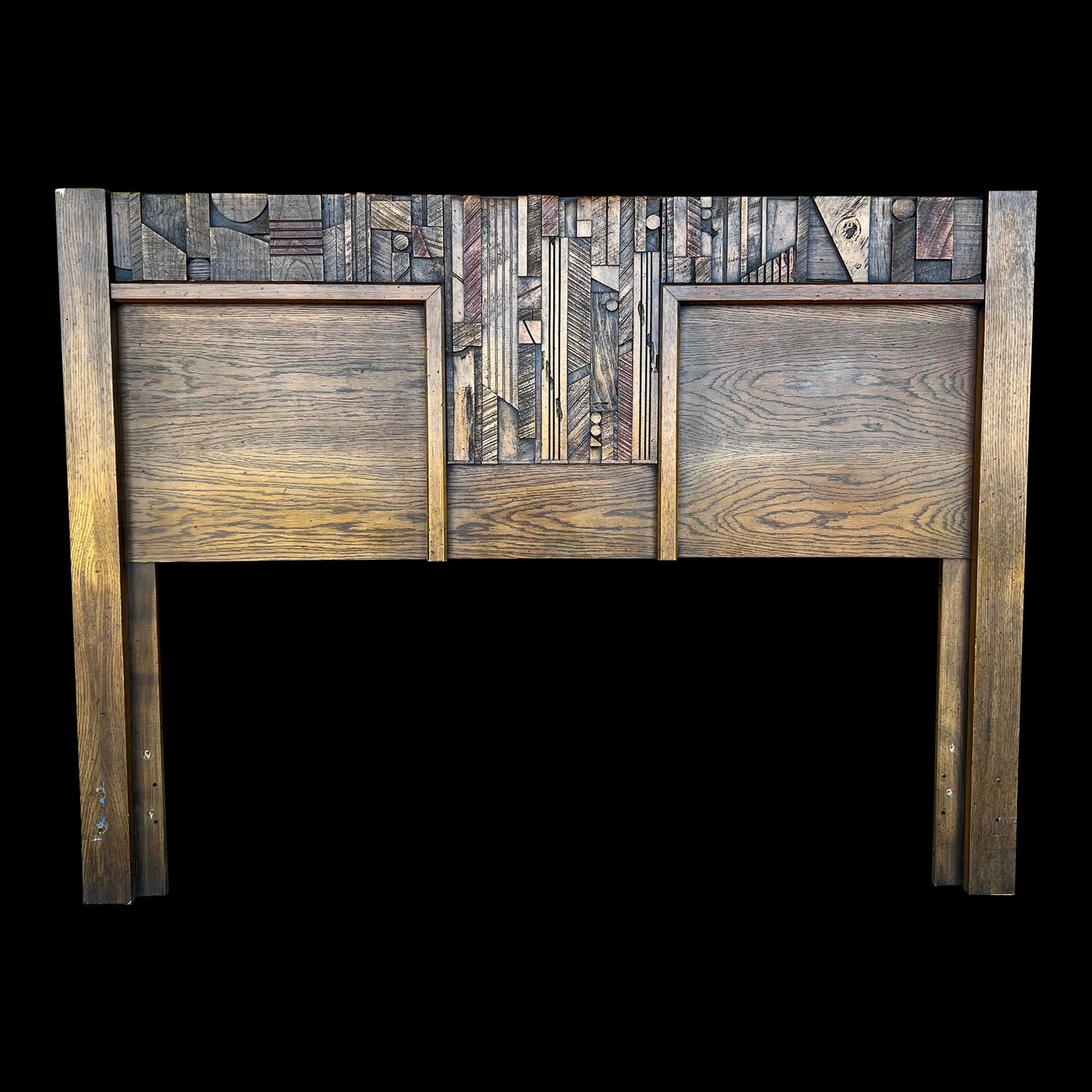 Mid Century Brutalist Lane Pueblo Twin Size Headboard