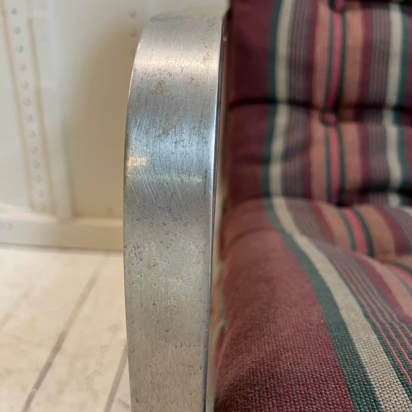 Mid Century Modern Brushed Aluminum Club Chairs