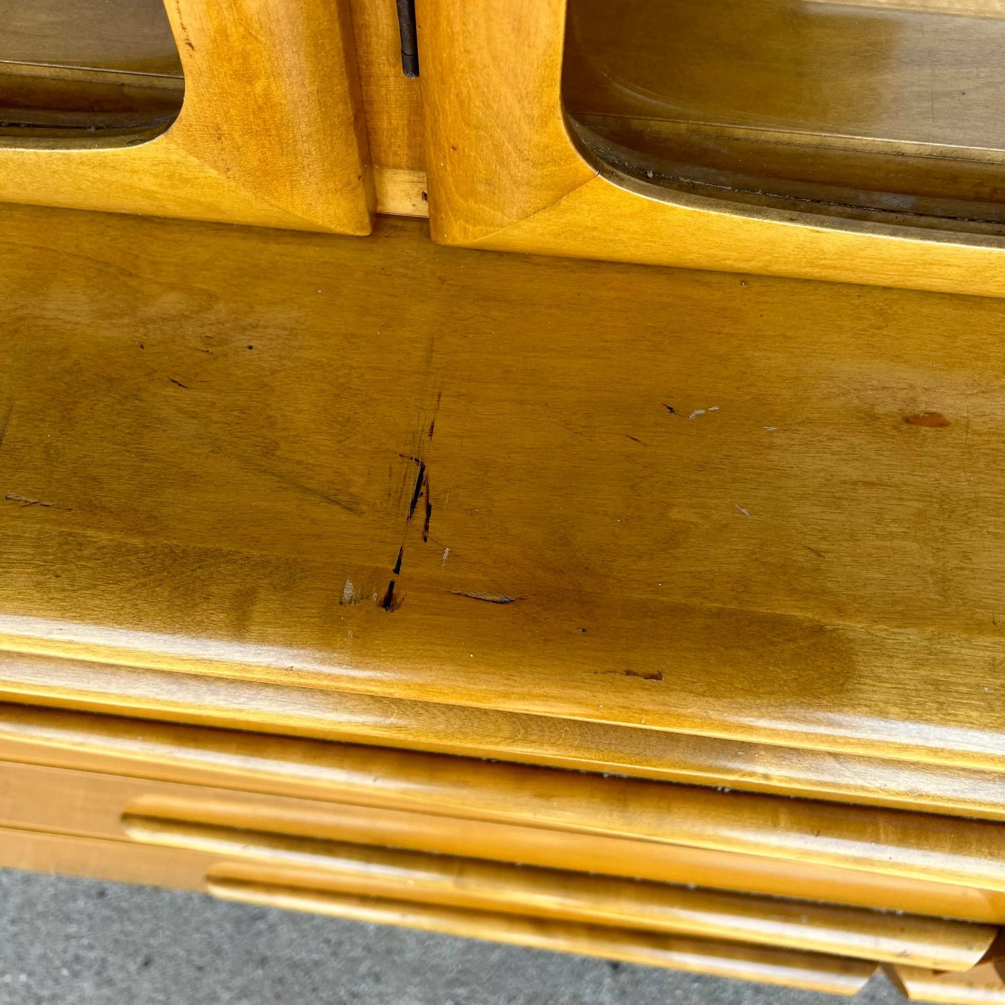 Edmund Spence Glass Hutch Credenza