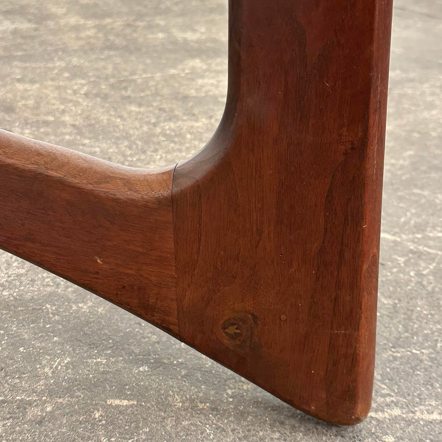 Adrian Pearsall Walnut and Glass “Compass” Dining Table