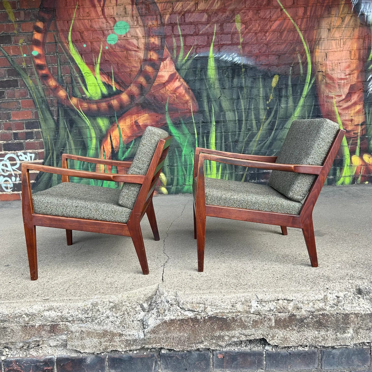 Pair of Arden Riddle Studio Furniture Arm Lounge Chairs