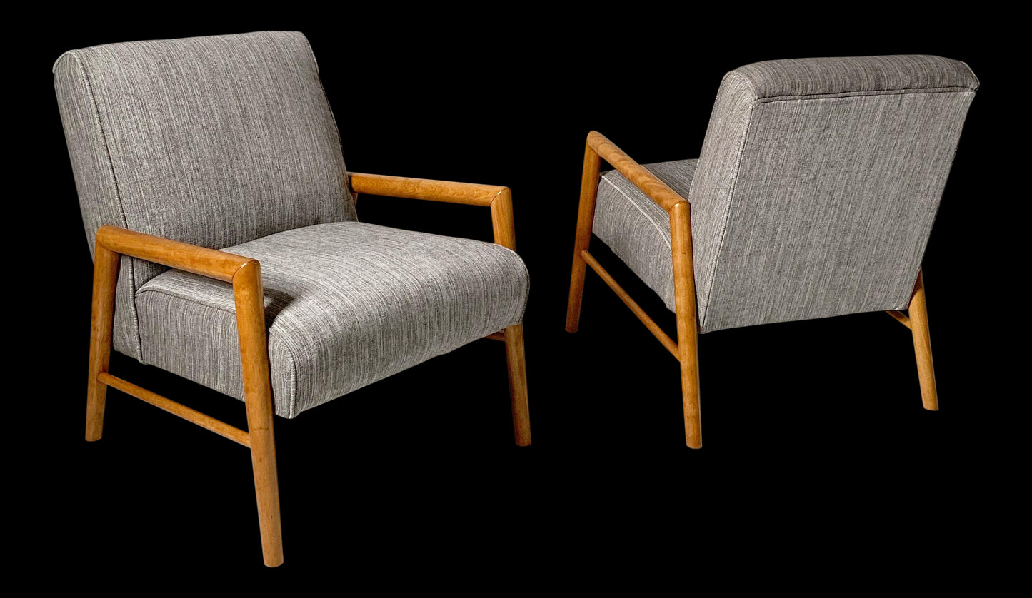 Mid-Century ModernLeslie Diamond for Conant Ball Lounge Chairs - a Pair