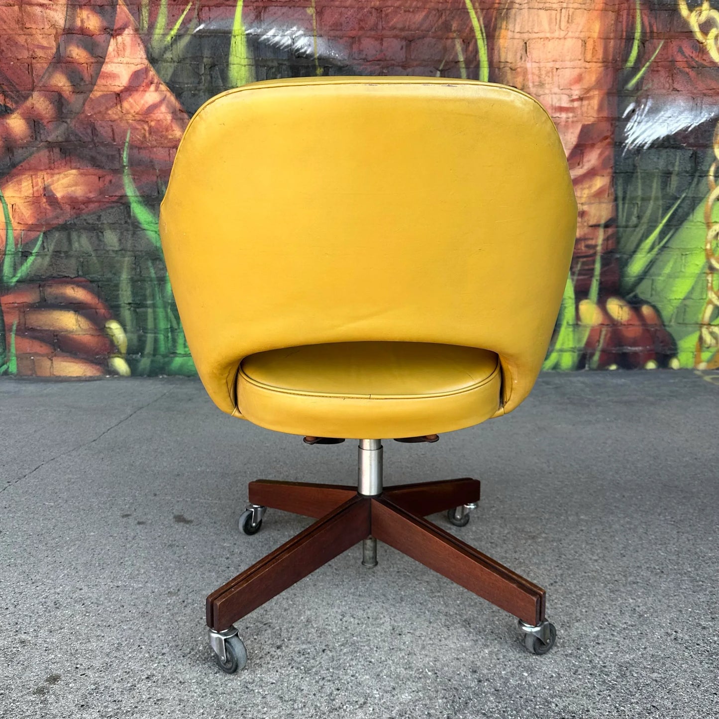 Rolling Eero Saarinen for Knoll “Executive” Office Chair With Walnut Base