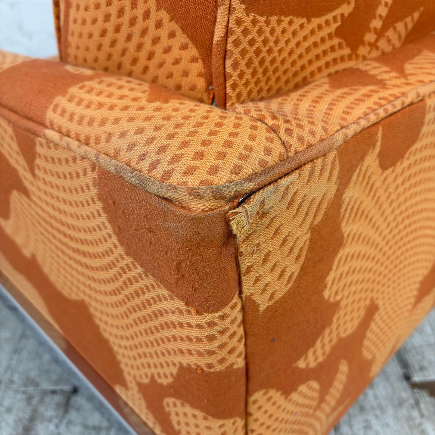 Mid Century Modern Knoll Style Lounge Arm Chair Chrome