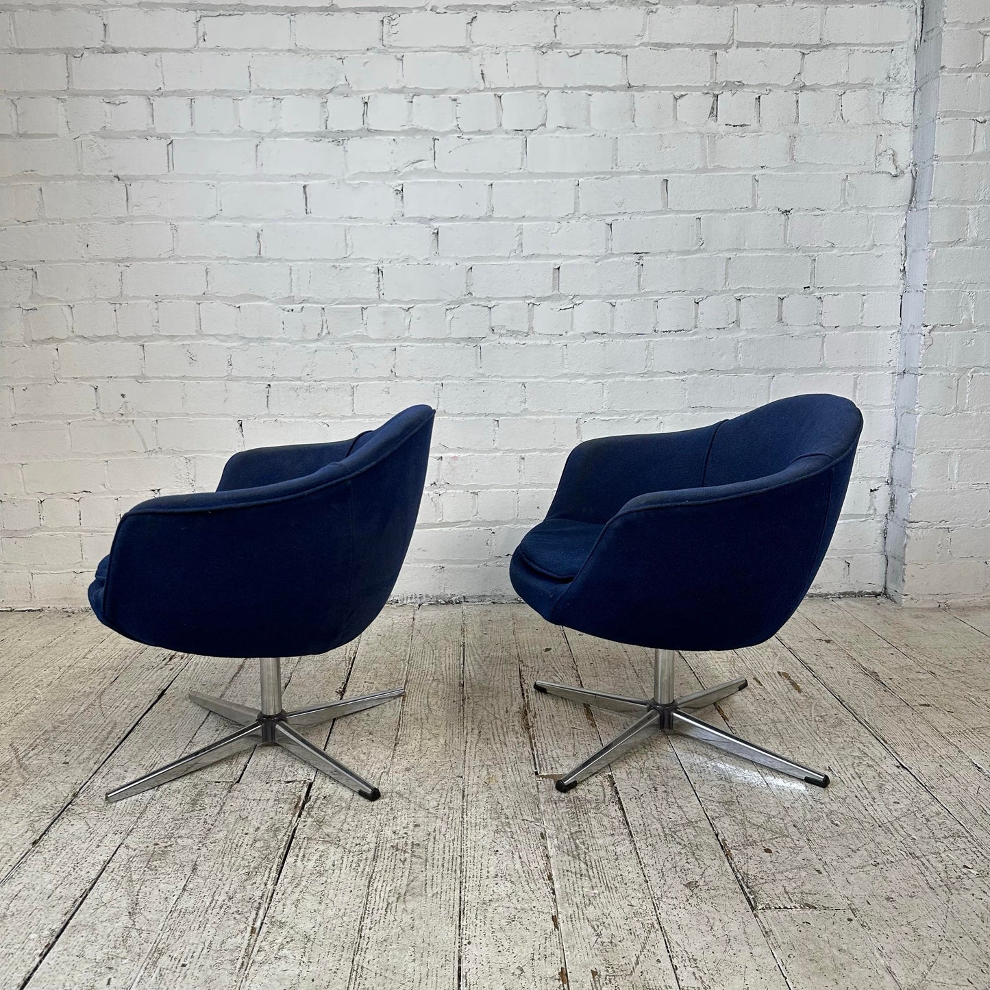 Pair of Swivel Small Overman Chairs